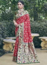 Bridal Red Patola Silk Saree