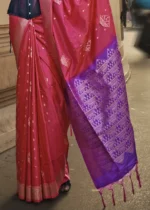 Dark Pink Soft Silk Saree