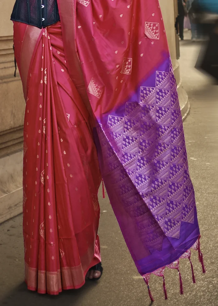 Dark Pink Soft Silk Saree