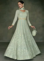 Mint Green Georgette Anarkali Gown