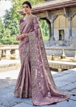 Purple Banarasi Saree