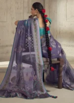 Purple Organza Brasso Saree