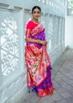 Purple Paithani Silk Saree