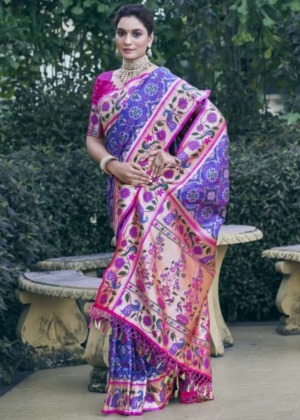 Purple Patola Silk Saree