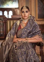 Royal Blue Banarasi Saree