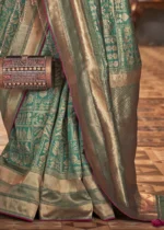 Sea Green Banarasi Saree