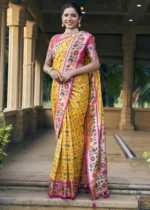 Sunshine Yellow Patola Silk Saree