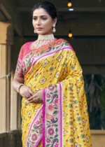 Sunshine Yellow Patola Silk Saree