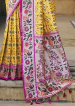 Sunshine Yellow Patola Silk Saree