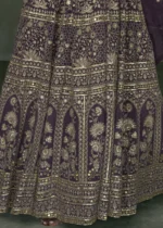 Wine Purple Georgette Anarkali Gown