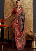 Coffee Brown Kanjivaram Saree