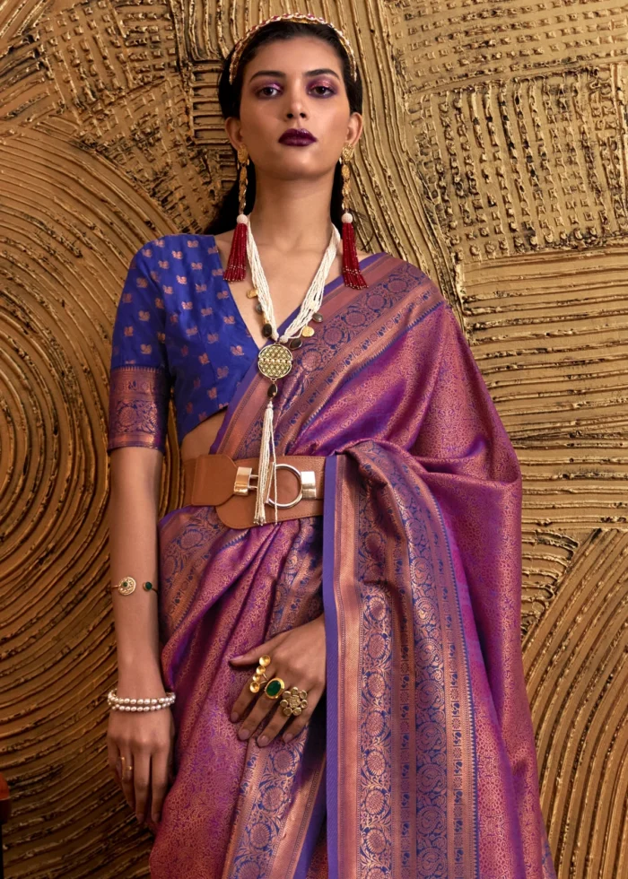 Orchid Purple Silk Saree