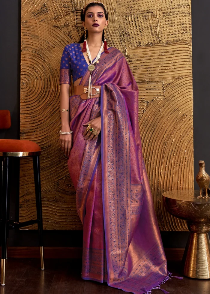 Orchid Purple Silk Saree