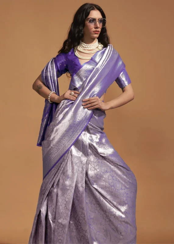 Royal Purple Kanjivaram Saree