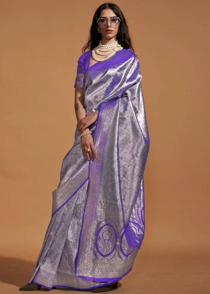 Royal Purple Kanjivaram Saree