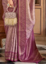 Wine Banarasi Saree