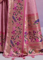 Baby Pink Paithani Silk Saree