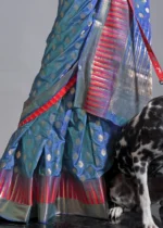 Blue Banarasi Silk Saree