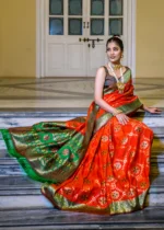 Bridal Red Patola Silk Saree