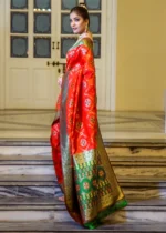 Bridal Red Patola Silk Saree