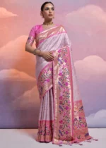 Light Purple Paithani Silk Saree