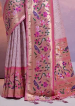 Light Purple Paithani Silk Saree