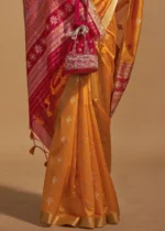 Orange Banarasi Silk Saree