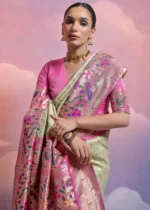 Pista Green Paithani Silk Saree