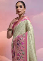 Pista Green Paithani Silk Saree