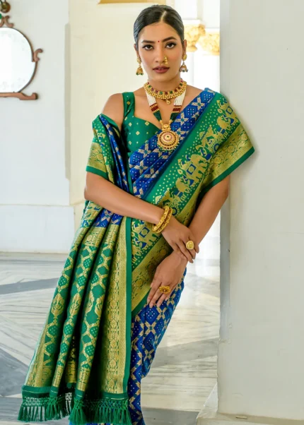 Royal Blue Banarasi Silk Saree