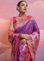 Royal Blue Paithani Silk Saree