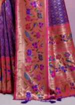 Royal Blue Paithani Silk Saree