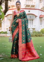 Sacramento Green Patola Silk Saree