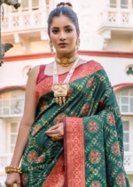 Sacramento Green Patola Silk Saree