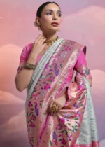 Sky Blue Paithani Silk Saree