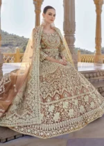 Brown Embroidered Anarkali Suit Set