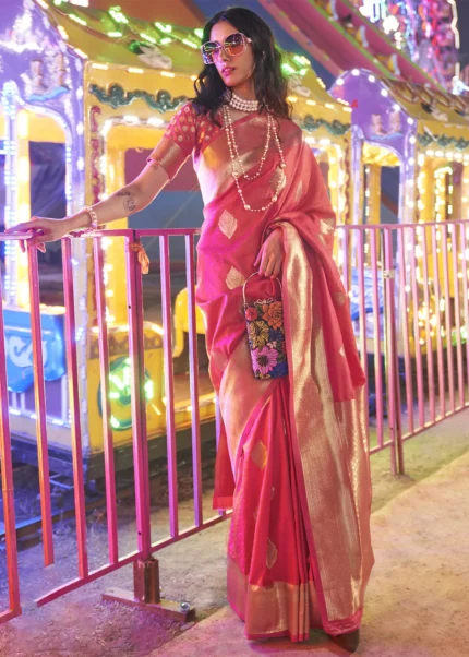 Red Banarasi Silk Saree