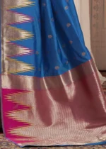 Blue Banarasi Silk Saree