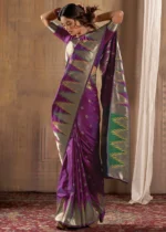 Purple Banarasi Silk Saree