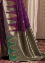 Purple Banarasi Silk Saree