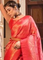 Rani Pink Kanjivaram Silk Saree