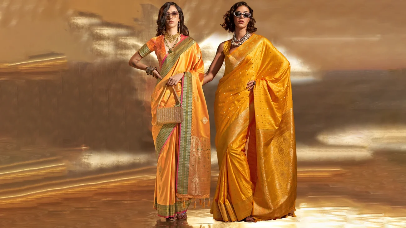 Yellow Banarasi Sarees