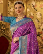 Magenta Patola Silk Saree