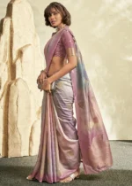 Rose Pink Handloom Khadi Silk Saree