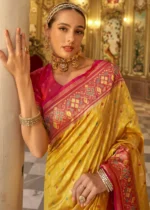 Yellow Patola Silk Saree