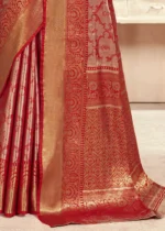 Bridal Red Dharmavaram Silk Saree