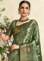 Emerald Green Dharmavaram Silk Saree