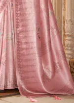 Flamingo Pink Kanjivaram Saree with Stone Work