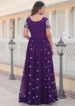 Purple Georgette Anarkali Gown