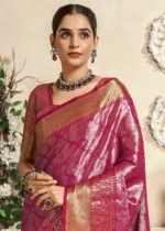 Rani Pink Dharmavaram Silk Saree